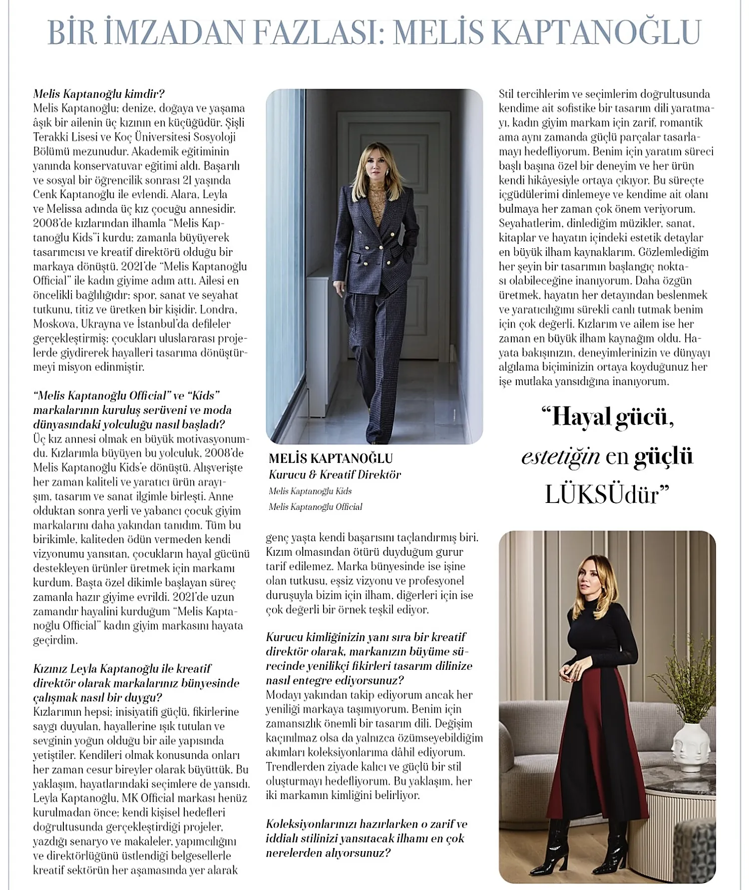 The full interview: Bir İmzadan Fazlası — Melis Kaptanoğlu